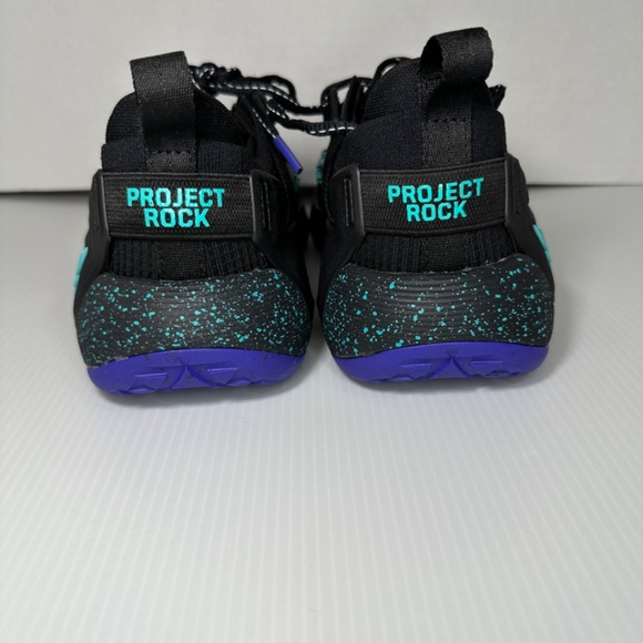 Under Armour Project Rock 6 UA Black Neptune Cross Training Shoe New Size 8 - Picture 4 of 10
